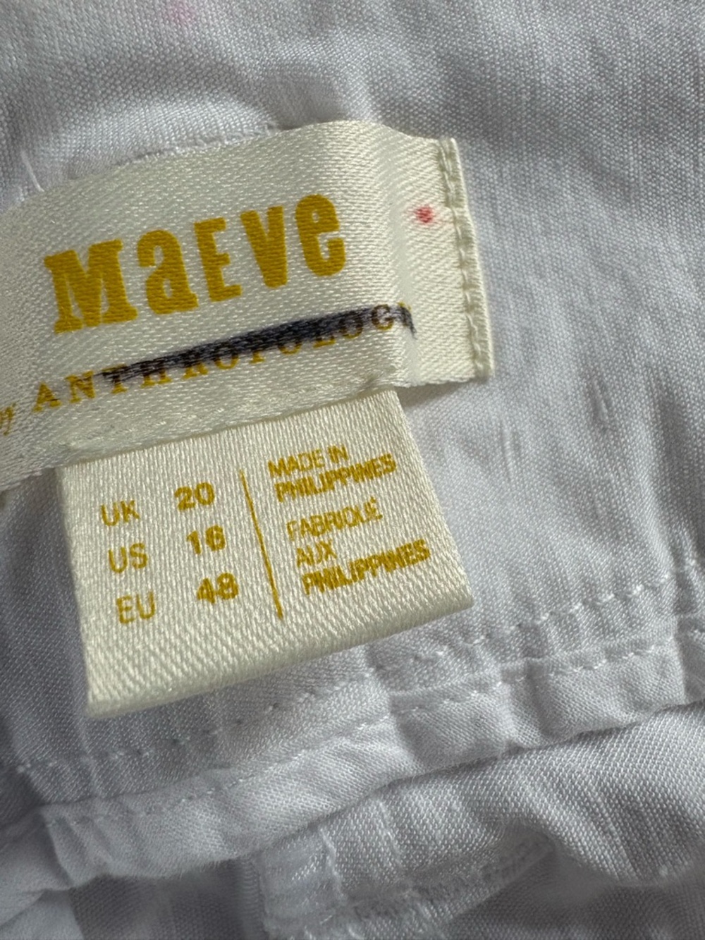 Anthropologie Maeve Naomi Ponte Wide-Leg Flare Pants white Trousers 16 - Picture 4 of 10